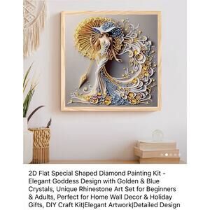 Diamond art kits for adults exquisite Elegant Goddess 11.8x11.8 inches